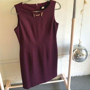 PURPLE/MAROON MIDI DRESS